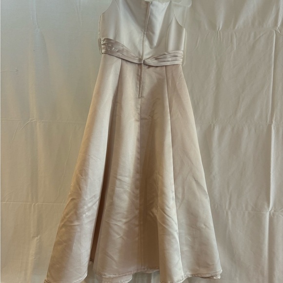 David's Bridal Gold Ruched Sundress Spaghetti Strap - Picture 2 of 3